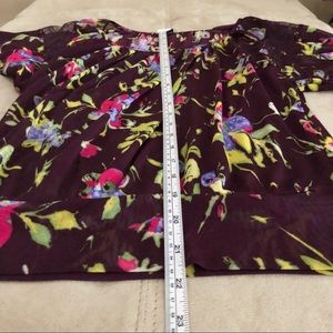 EXPRESS purple floral blouse